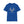 Royal blue western graphic T-shirt with white antler logo and chest text