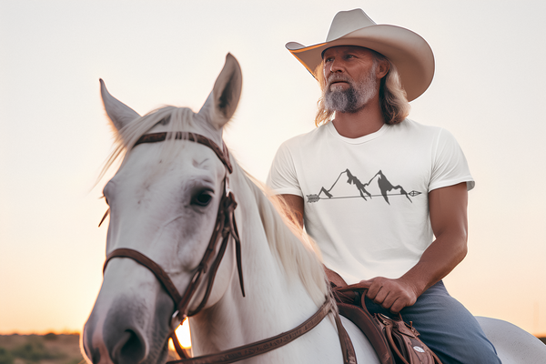 "Arrowhead Peaks Tee" -  Basic Softstyle western wear T-Shirt