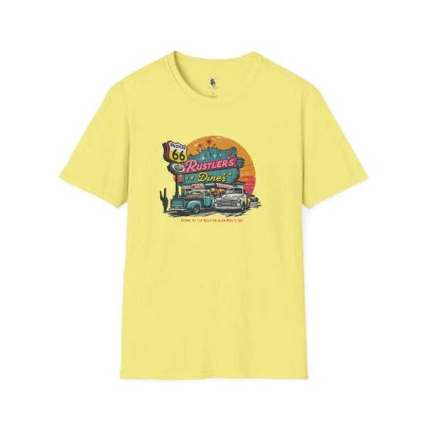 "Rustler’s Diner Tee"  - western wear Softstyle T-Shirt