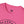 Magenta crewneck t-shirt neckline with black logo print