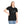 Black western graphic T-shirt on model, short sleeves, crew neck