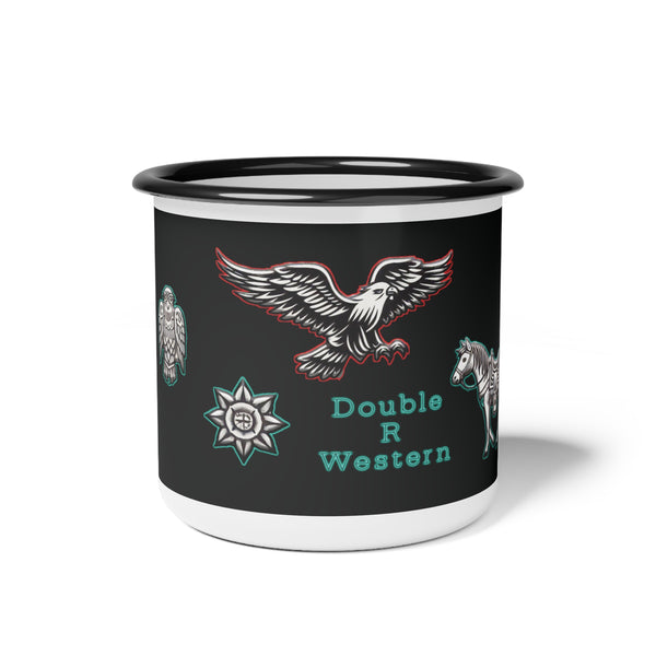 "Frontier Legend" -  Double R Western - Enamel Camp Cup