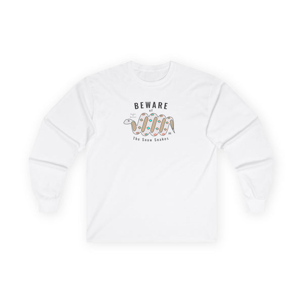 Beware of the Snow Snake" - Double R Western's -Garment-Dyed Style long sleeve tee shirt