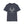 Heather navy western graphic T-shirt with white antler logo and chest text