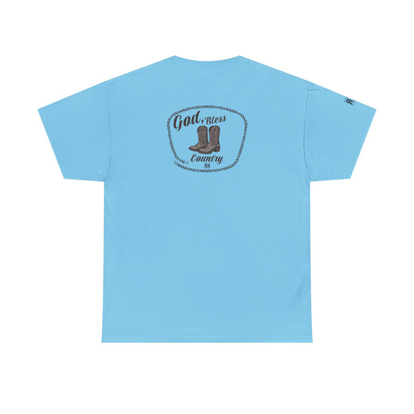 "God Bless Country" -  Double R Western's - Back Graphic Heavy Cotton Tee