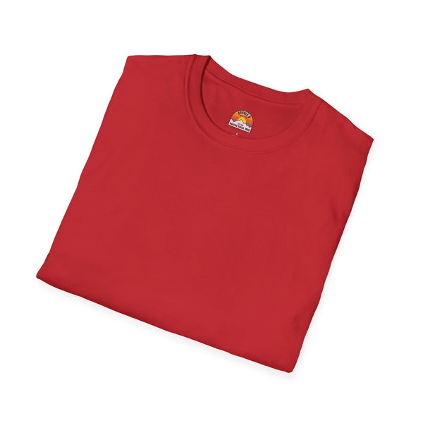 Red crew-neck heavy cotton T-shirt, short-sleeve front view
