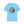 Sky blue women’s western T-shirt with round horse emblem graphic on the front