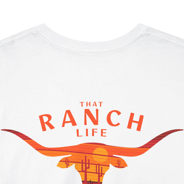 "That Ranch Life" Double R Western's ™ - Heavy Cotton Tee - Back Graphic Design