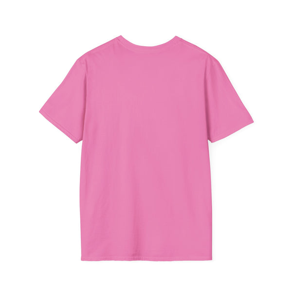 Pink crewneck western t-shirt, short sleeves.
