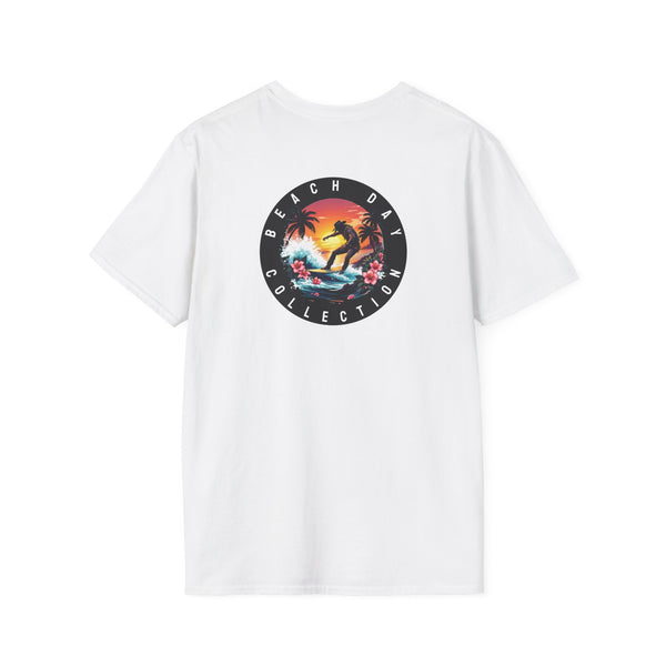 Island Cowboy Adventure Western Wear Graphic T-Shirt in White, back graphic view