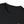 Black crewneck T-shirt close-up of neckline and small chest graphic