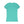 Teal crewneck soft-style T-shirt, short sleeves, straight hem