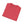 Red women’s T-shirt folded flat with small back neck graphic