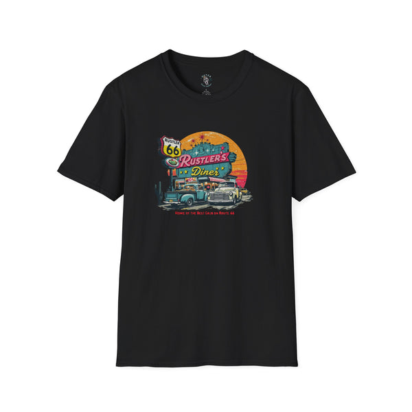 "Rustler’s Diner Tee"  - western wear Softstyle T-Shirt