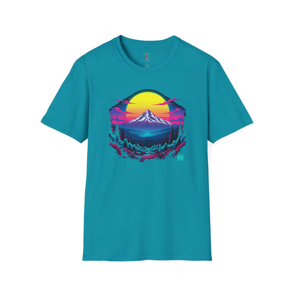 Mt. Hood Neon Skyline Western Graphic T-Shirt