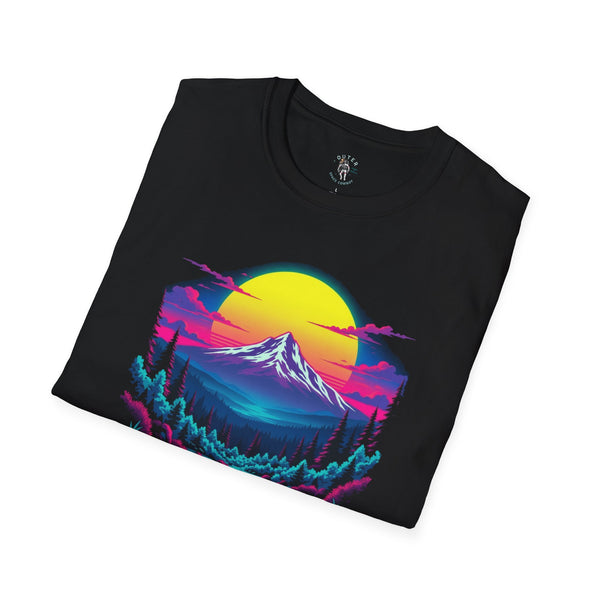 Mt. Hood Neon Skyline Western Graphic T-Shirt