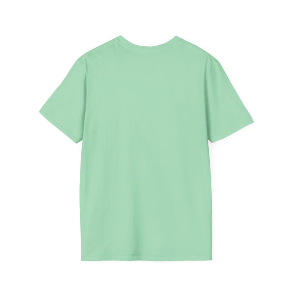 Mint green crew-neck western T-shirt with short sleeves
