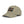 Light olive distressed dad hat, side view, with front patch logo and frayed brim