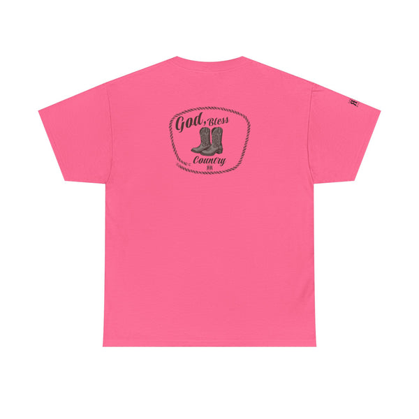 "God Bless Country" -  Double R Western's - Back Graphic Heavy Cotton Tee