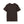 Dark brown solid T-shirt with crew neck and short sleeves
