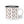 Enamel camp mug with black rim and brown horseshoe pattern, white with side handle