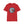 Red women’s western T-shirt with round horse graphic on the front
