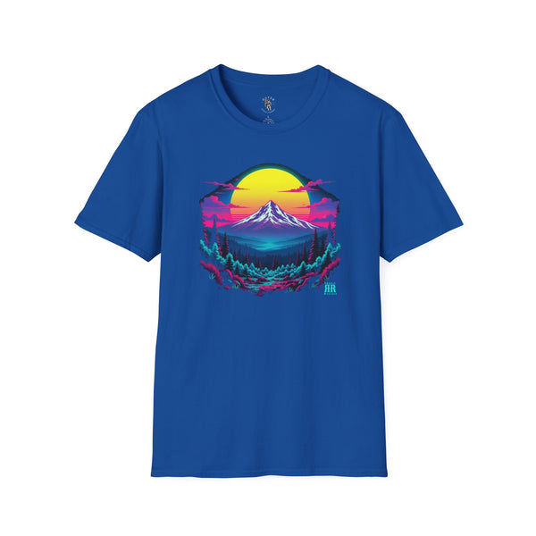 Mt. Hood Neon Skyline Western Graphic Tee