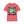 Coral red T-shirt with western sci-fi graphic featuring cowboys, aliens, and fireworks