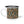 Enamel camp mug with dark green feather pattern and black rim, white handle
