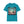 Teal blue T-shirt with western sci-fi graphic featuring cowboys, aliens, and fireworks