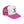 Western trucker hat side view with white front panel, Bison Spirit logo, pink mesh
