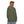 Bison graphic western wear hoodie, military green, back view with hood and cuffs