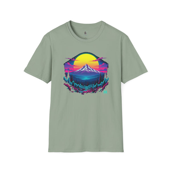 Mt. Hood Neon Skyline Western Graphic T-Shirt