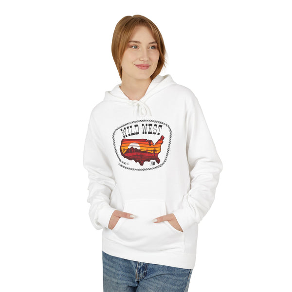 "Sunset Trails" - Double R western- Women's western Hooded Sweatshirt