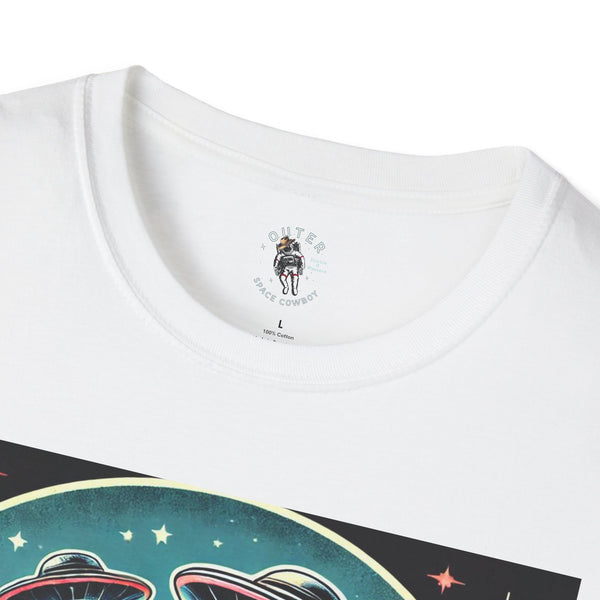 White western t-shirt with small chest logo and crew neck