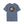 Island Cowboy Adventure Western Wear Graphic T-Shirt in Heather Indigo, back graphic view