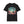 Black T-shirt with western sci-fi graphic featuring cowboys, aliens, and fireworks