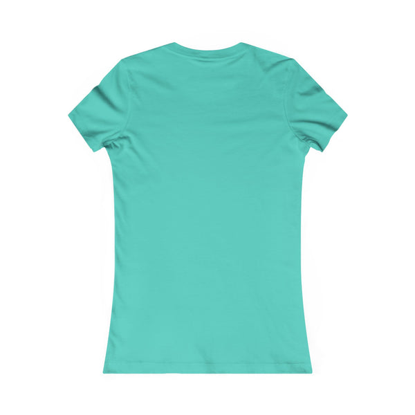Teal crew-neck t-shirt, plain back view