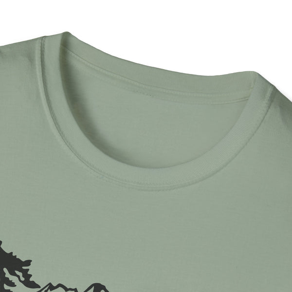 Green crew neck T-shirt neckline, short sleeves, tri-blend style