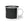 Black enamel camp mug with white handle and base; partial prairie dog graphic on side
