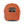Burnt orange distressed dad hat with front patch logo and worn brim