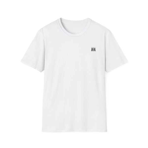 White western graphic T-shirt with small chest “AR” logo