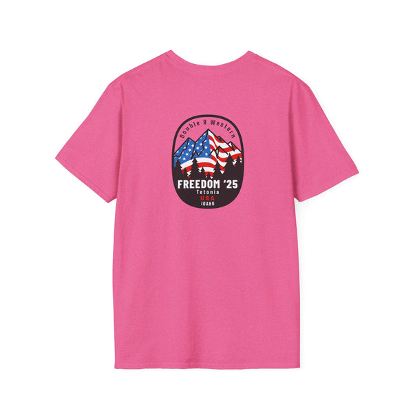 FREEDOM ‘25 Tetonia USA Mountain Flag Tee – Western Wear TShirt-  Hot Off the Trail