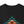 Black long sleeve western tee close-up of crew neck and multicolor geometric chest graphic