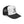 Western trucker hat side view with white front panel, Bison Spirit logo, black mesh