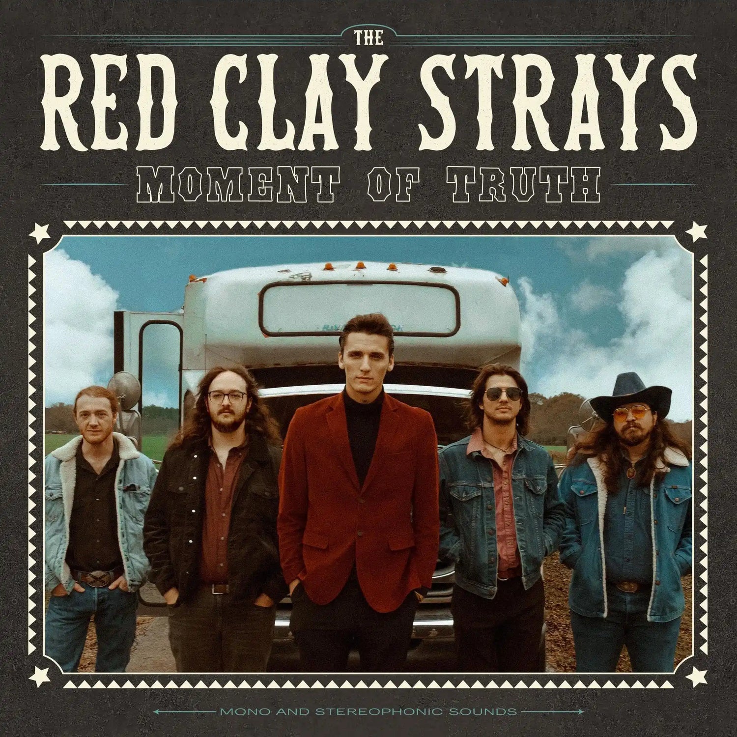 Album cover featuring a band.
