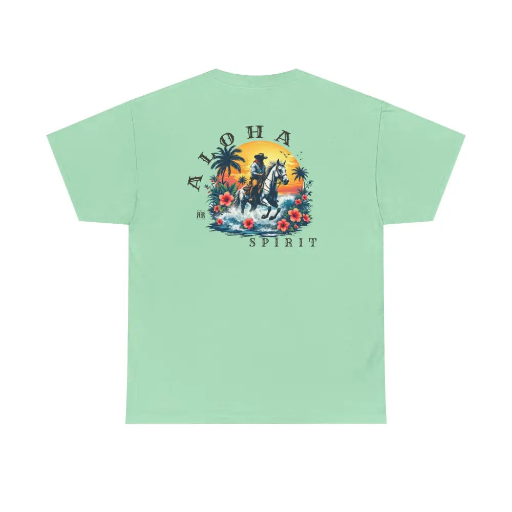 ’Aloha Spirit’ Double R Western’s™ - Heavy Cotton Tee - Back Graphic Design - T-Shirt