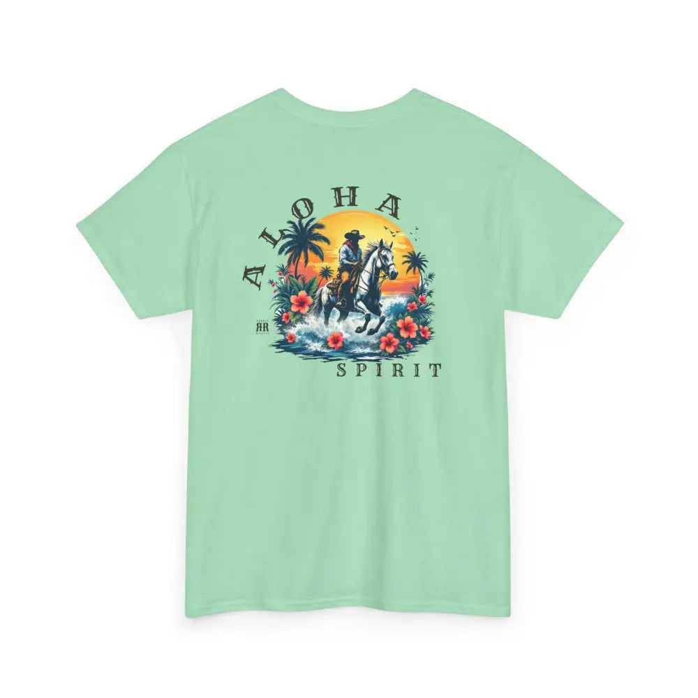 ’Aloha Spirit’ Double R Western’s™ - Heavy Cotton Tee - Back Graphic Design - T-Shirt