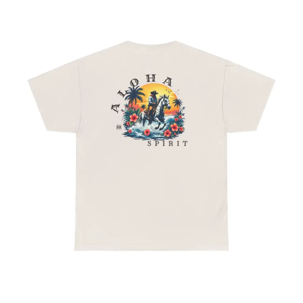 ’Aloha Spirit’ Double R Western’s™ - Heavy Cotton Tee - Back Graphic Design - T-Shirt