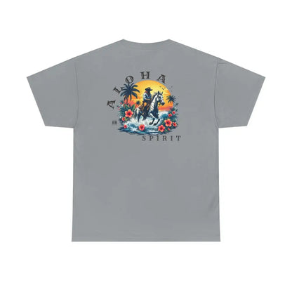 ’Aloha Spirit’ Double R Western’s™ Heavy Cotton Tee Back Graphic Design T Shirt